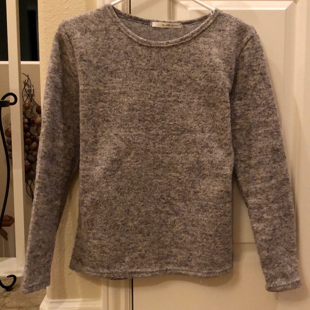 Gray fleece sweater